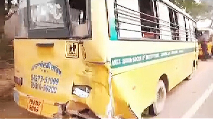 School buses collided with each other